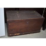 A 19th Century stained frame bedding box, with candle drawers internally, some signs of previous