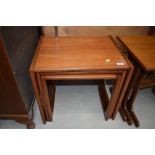 A vintage G plan style teak nest of three tables