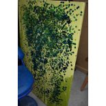 A modern abstract artwork, acrylic on canvase, unsigned