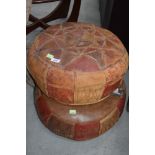 Two vintage pouffes