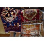 Three Persian style prayer rugs