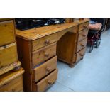 A modern pine dressing table, width approx. 137cm