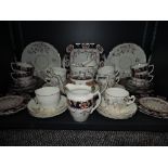 Two part tea services, including Royal Albion and white glaze victrion with white detail