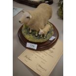 A Border Fine Arts limited edition study, Texel Ewe & Lambs, style one L37, 362/850 with
