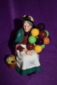 A figure base by Royal Doulton on green back stamp Old Balloon seller