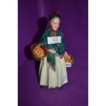 A figure base by Royal Doulton on green back stamp The Orange Lady