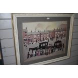 A large full colour print of twon scene after Helen Bradley