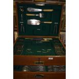 An impressive canteen of cutlery by Mappin and Webb including mother of pearl handles