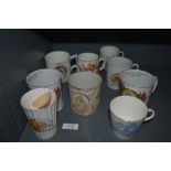 A collection of coronation souvenir cups, including victorian Foley china fluted cup.