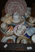 A selection of ceramics including Copeland Spode and Wedgwood