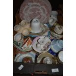 A selection of ceramics including Copeland Spode and Wedgwood