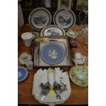 A selection of ceramics including local interest plate collection by Canterbury collection depicting