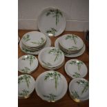 A large collection of vintage Noritake plates of varying size, including dinner plates and two sizes