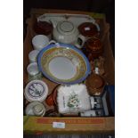 A selection of ceramics including Hornsea pottery tea pot