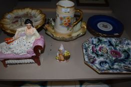 A selection of ceramics and blush ivory including Royal Bonn and Limoges
