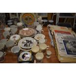 A selection of antique and later coronation and royal memorabilia including Queen Victoria and