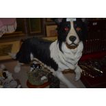 A figure of a boarder collie or sheep dog standing approx 50cm high