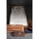 A vintage boxed Radiac dress shirt(collar size 17) wash kit, shoes brushes in case and more.