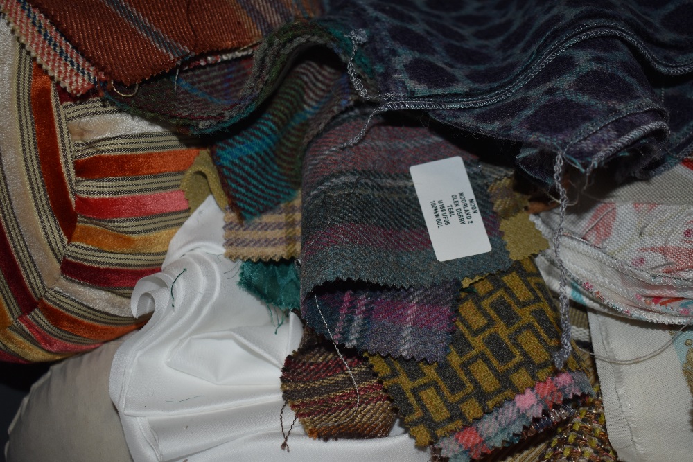 A large quantity of upholstery and lining fabrics, high quality fabrics and names, including tartans - Image 2 of 3