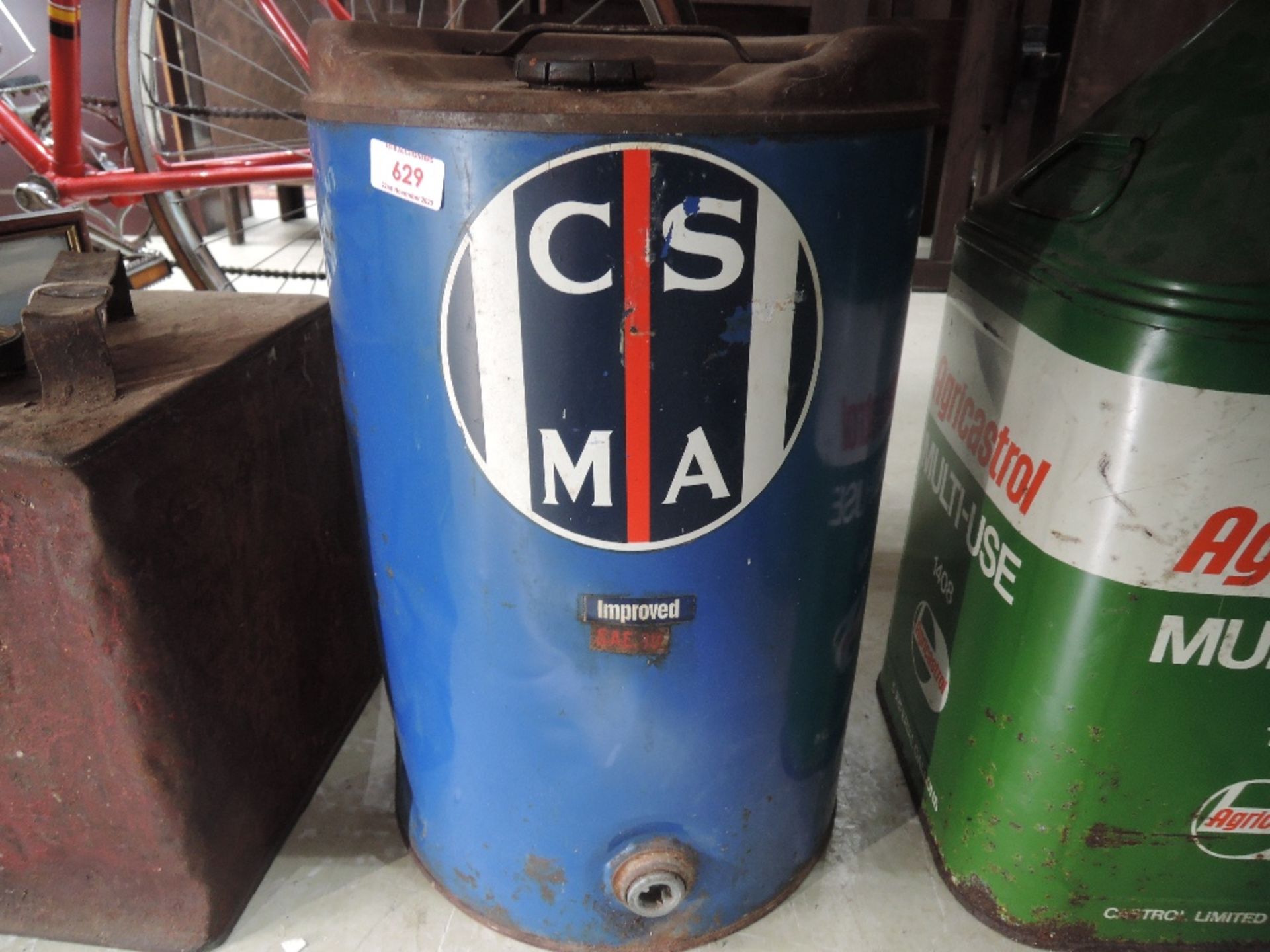 A civil service motoring association oil drum.