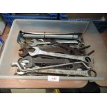A selection of mechanics spanners metric and imperial