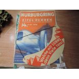 A Race programme for June 1936 Nurburgring with sought after original insert sun visor.
