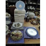 A collection of Wedgewood Christmas and similar display plates, ten in total.