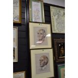 A selection of original art works including still life water colour