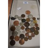 A selection of collectable coins and currency