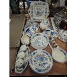 Around 35 pieces of Masons Regency table ware including cruet set, toast rack and cheese dish.