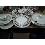 A quantity of vintage Wedgewood table ware including cake plate,cups and saucers, bowl and jug,