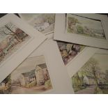 Six watercolours, Neil Taylor, inc Cartmel, signed, and dated 1976, 28 x 28cm, and Bleatarn Cottage,