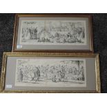 Two prints, Cruickshank, Victorian life, As It Ought to be, and Bloomers, 1852, framed and glazed