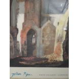 A gallery print, after John Piper, for Tate Gallery, London, 82 x 66cm, framed and glazed