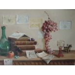 An oil painting, Deborah Jones, still life, signed and dated 1973, 50 x 75cm, framed