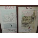 Two poster prints, after Dali, Teatro Museo Figueras 1974, printed by Mourlot and Manaranche,