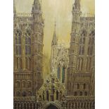 An oil painting, Selwyn Lloyd, Lincoln Cathedral, signed and dated (19)74, framed