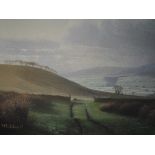 An oil painting, Ritchie, Cheviot Hills, signed, 30 x 39cm, framed