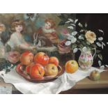 An oil painting, Deborah Jones, still life, signed and dated 1976, 50 x 75cm, framed