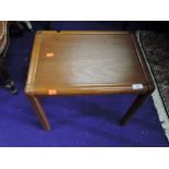 A vintage occasional table, teak effect, probably part of a nest originally