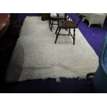 A vintage shag pile rug, approx. 240 x 170cm