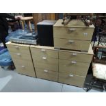 A selection of laminate beech effect bedroom chests , Schreiber or similar quality