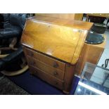 A mid 20th Century walnut bureau, width approx. 76cm