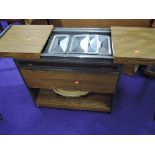 A Ekco hostess trolley and a modern footstool