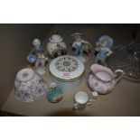 A selection of ceramics including miniature Coalport cup