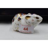 A Royal Crown Derby Collectors Guild Bank Vole paperweight, boxed with gold stopper