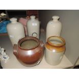 A selection of earthen ware ceramics