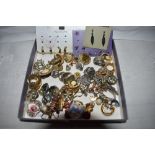 A selection of costume jewellery stud earrings of various designs