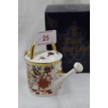 A Royal Crown Derby Watering Can, with box