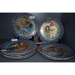 A selection of ceramic display plates by Royal Worcester Legends of the Nile